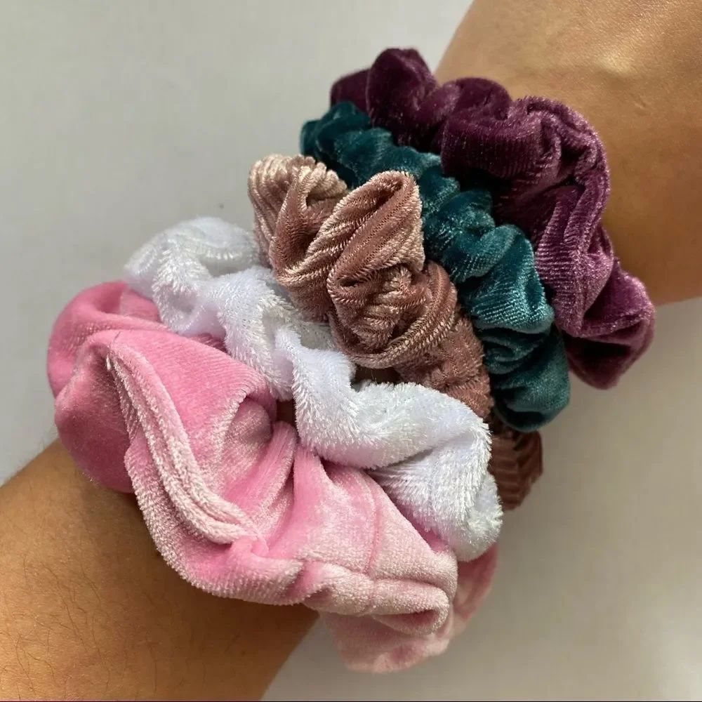Set of 5 Velvet Scrunchies